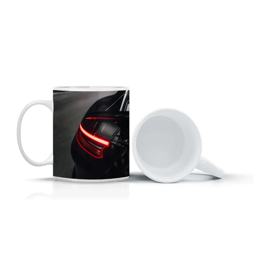 Porsche 911 Black Tail Light Dark Street – Mugs