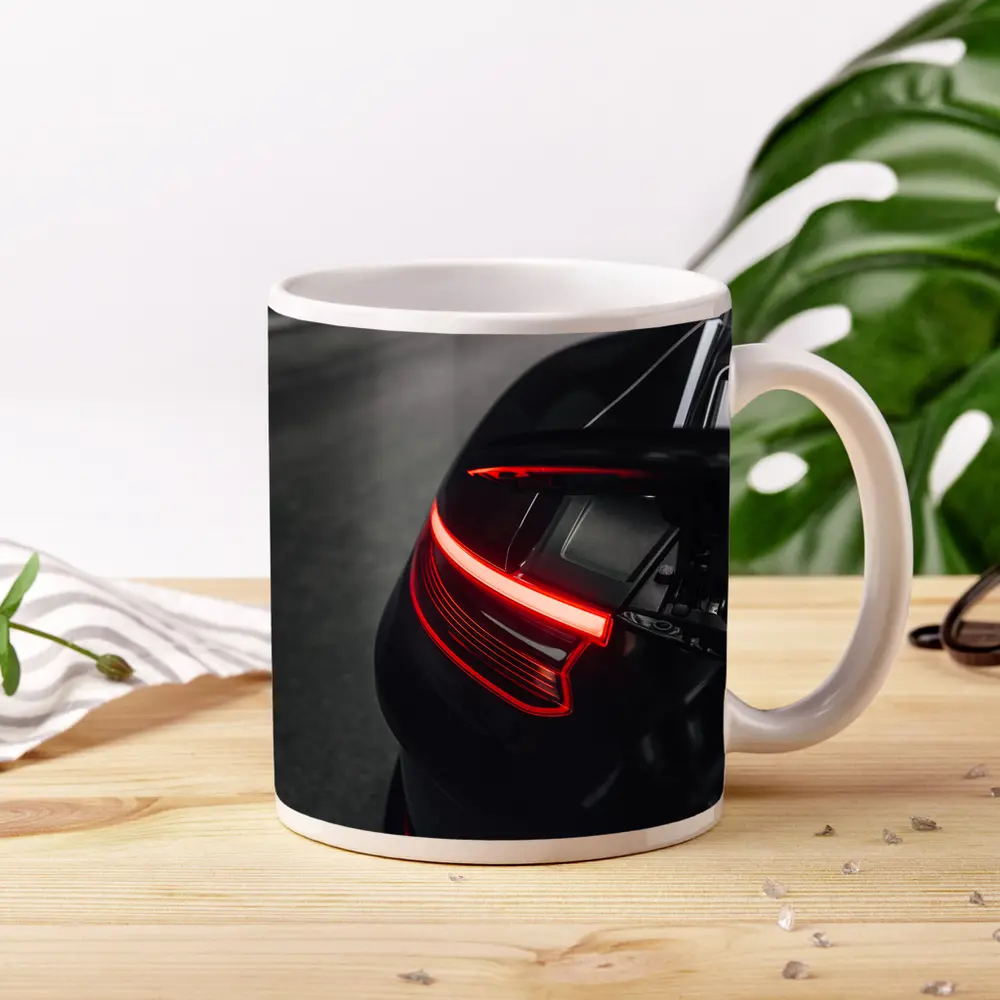 Porsche 911 Black Tail Light Dark Street – Mugs