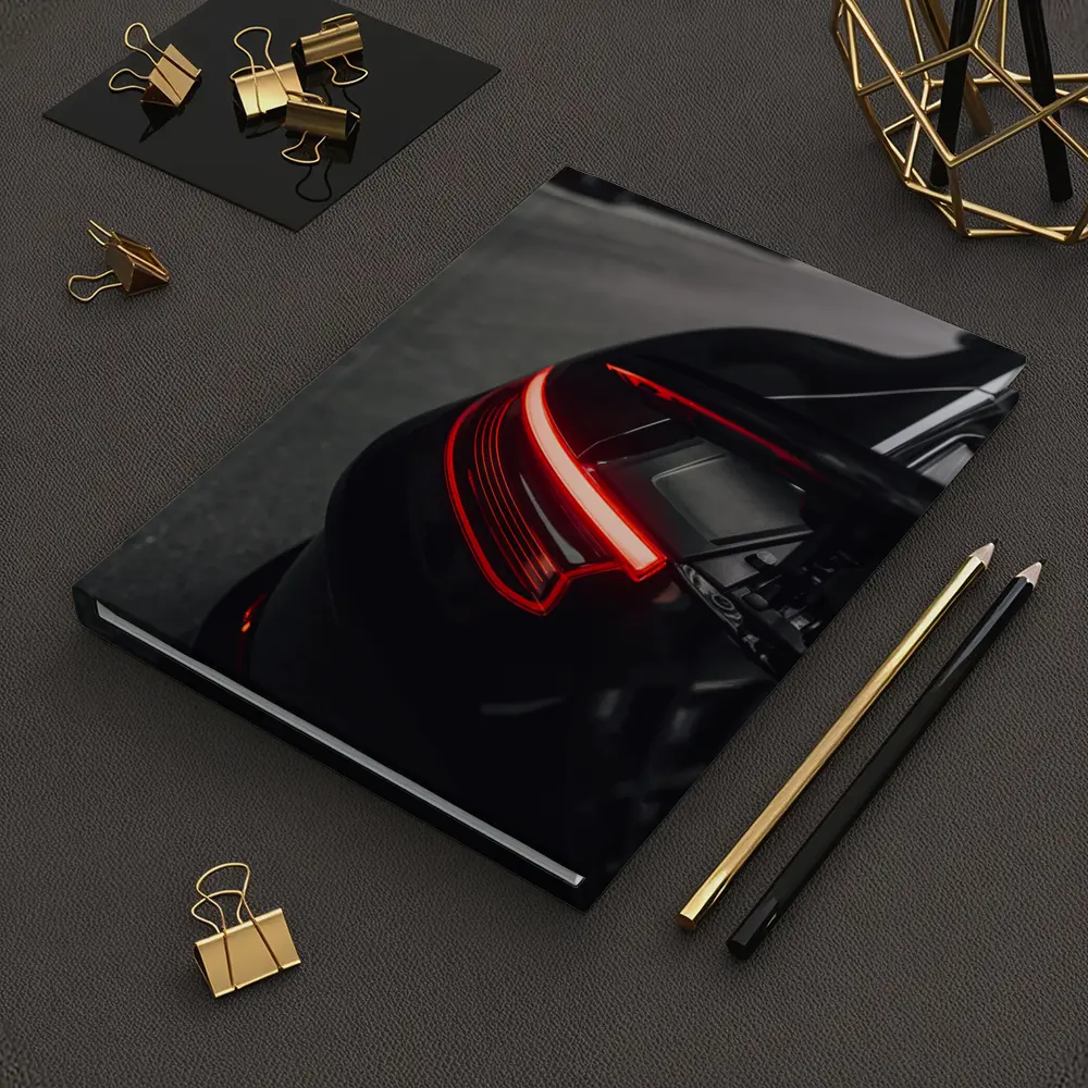Porsche 911 Black Tail Light Dark Street – Notebooks