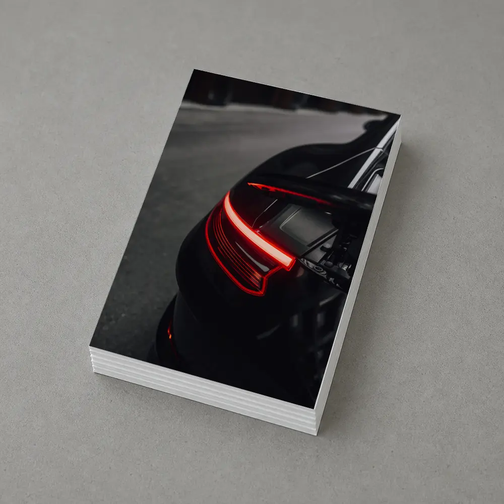 Porsche 911 Black Tail Light Dark Street – Postcards