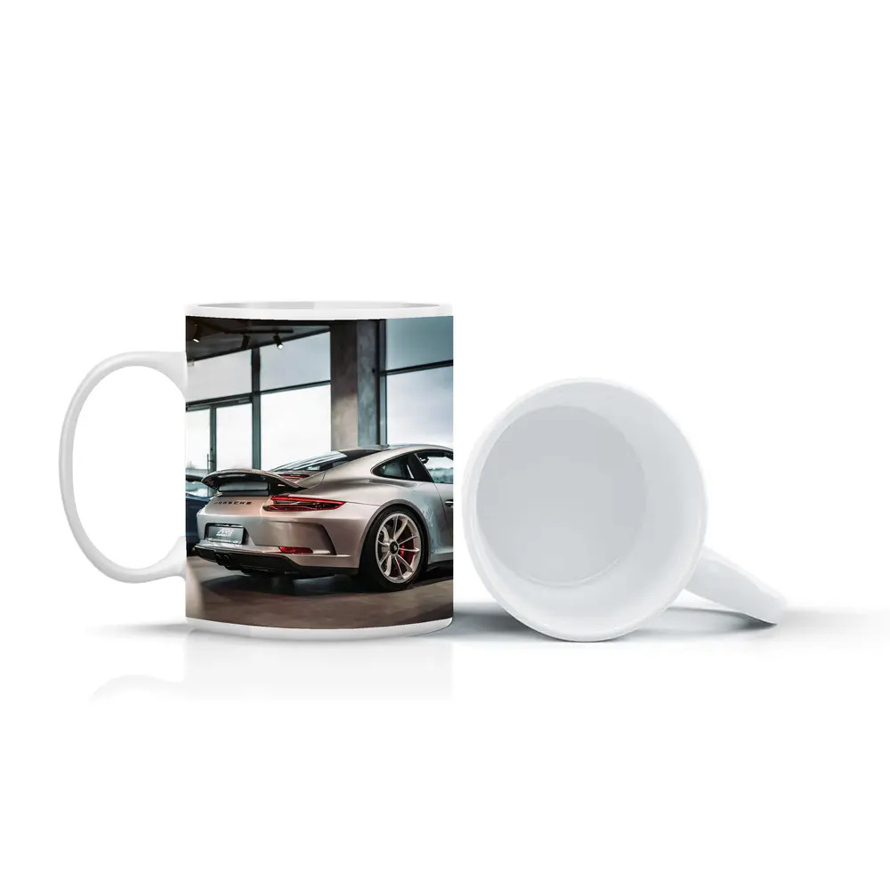 Porsche 911 GT3 Silver Inside Dealership – Mugs