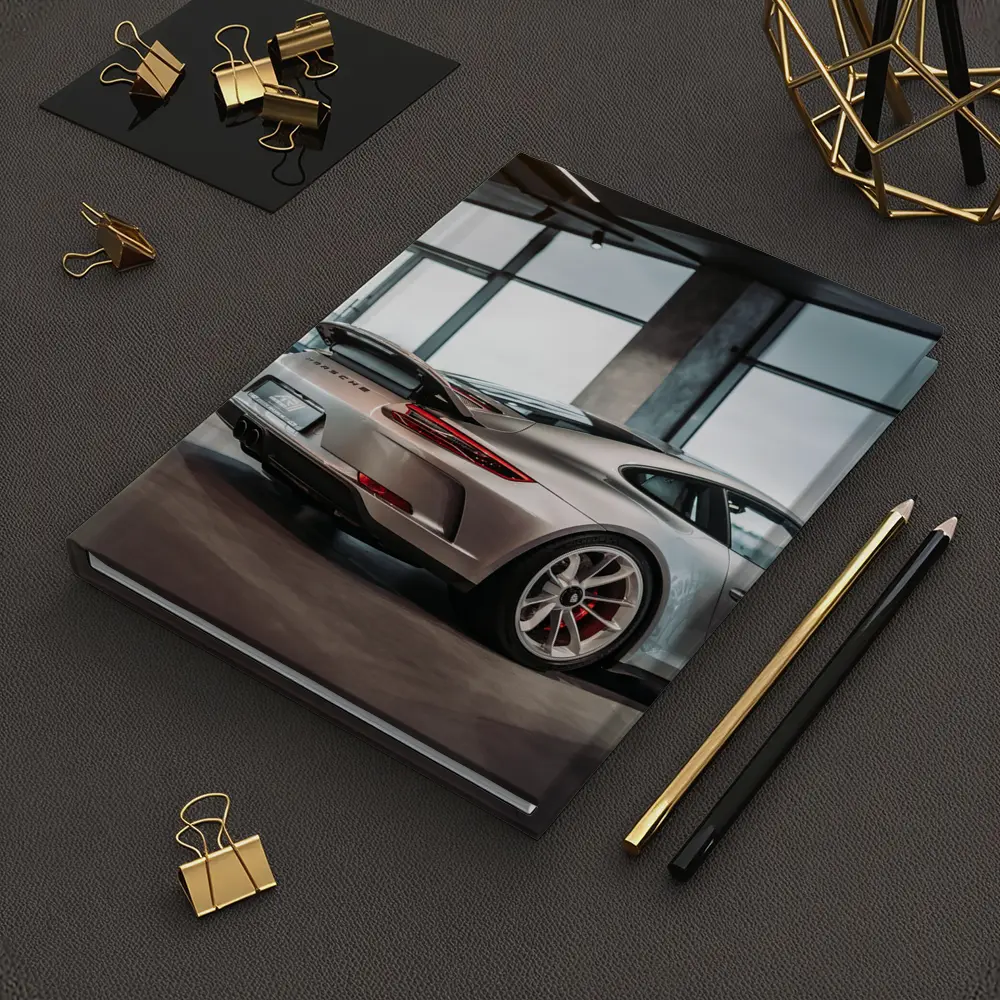 Porsche 911 GT3 Silver Inside Dealership – Notebooks