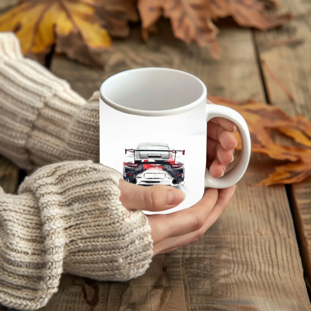 Porsche 911 GT2 RS Snow Winter Rear – Mugs