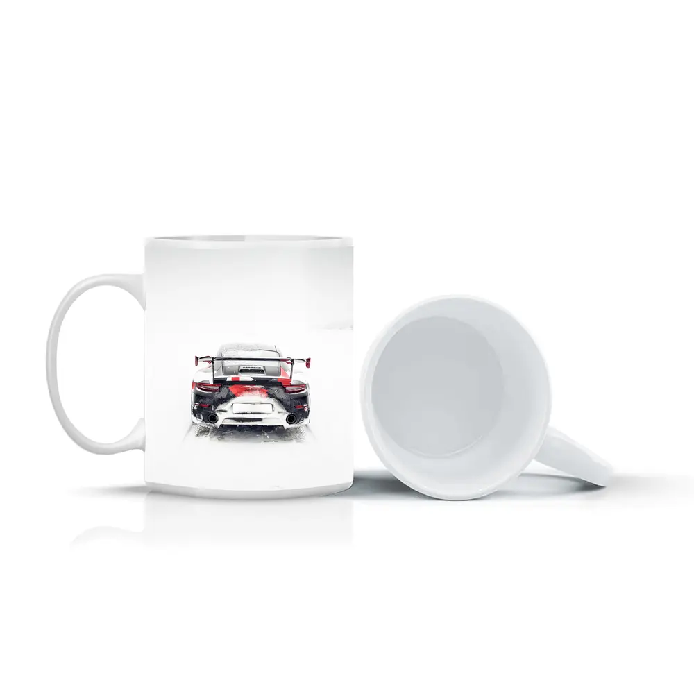 Porsche 911 GT2 RS Snow Winter Rear – Mugs