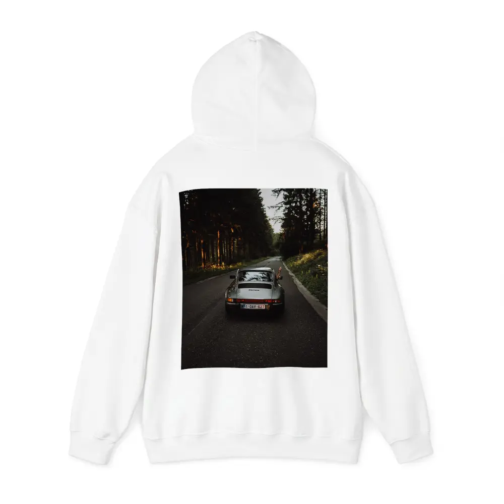 Porsche 911 Carrera on Forest Road – Hoodies
