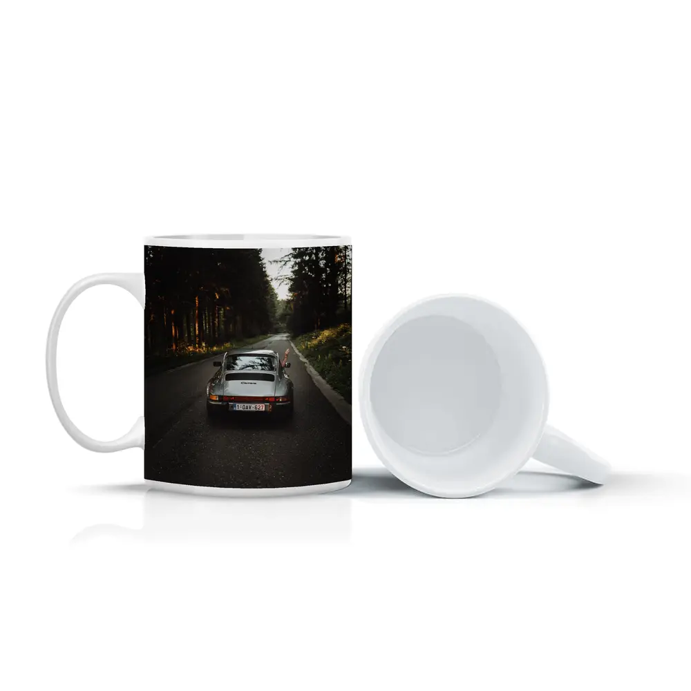 Porsche 911 Carrera on Forest Road – Mugs