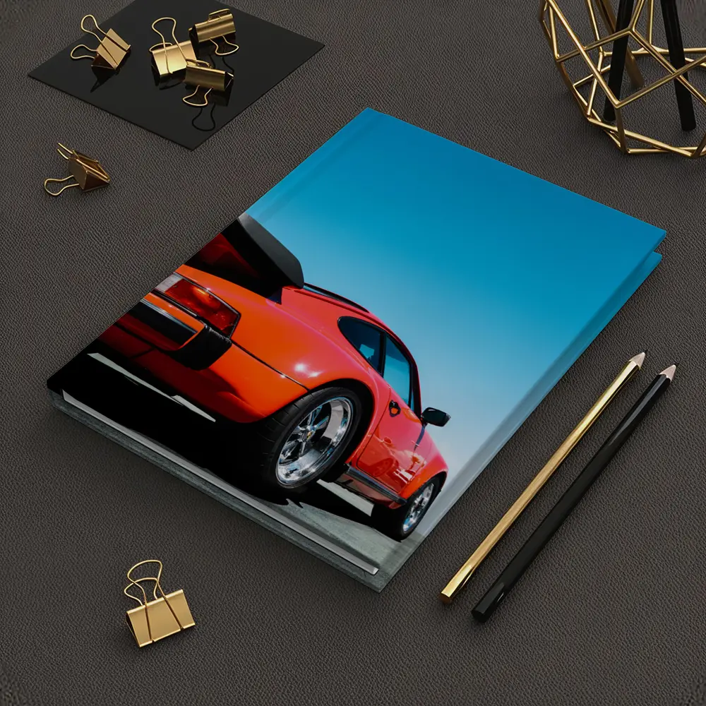 Porsche 911 Orange Sports Car Blue Sky – Notebooks