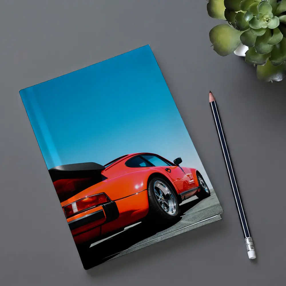 Porsche 911 Orange Sports Car Blue Sky – Notebooks