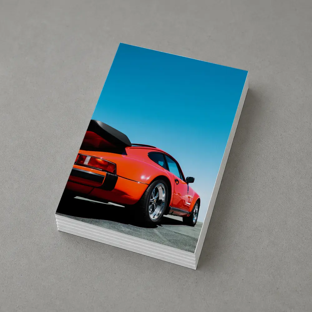 Porsche 911 Orange Sports Car Blue Sky – Postcards