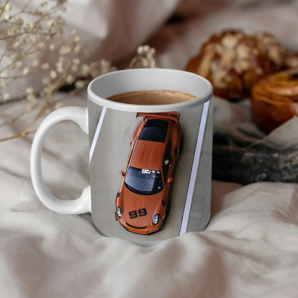Porsche 911 GT3 Orange Race Track – Mugs