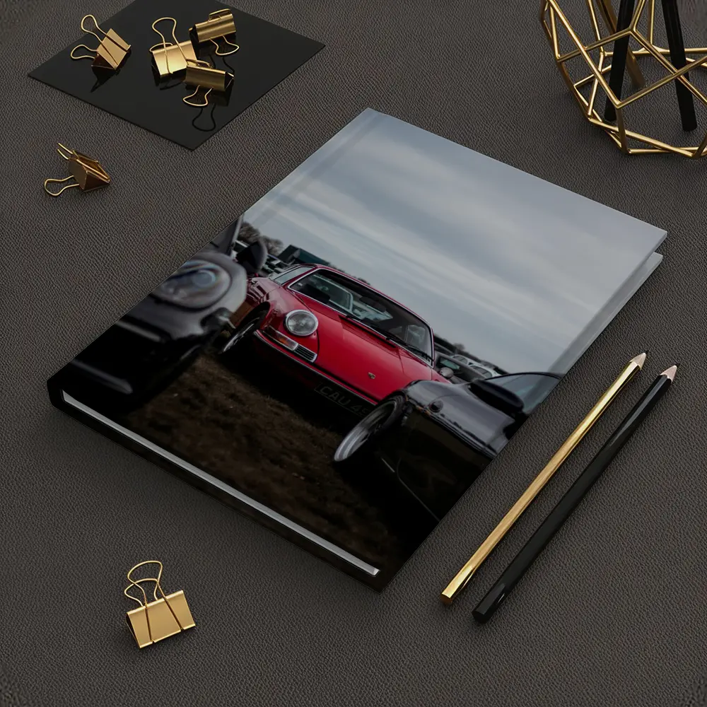 Red Porsche 911 Classic Car Meet Outdoors – Notebooks
