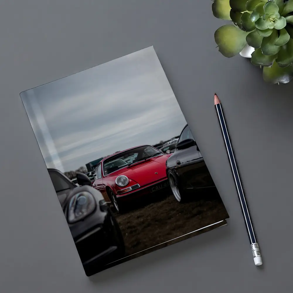 Red Porsche 911 Classic Car Meet Outdoors – Notebooks