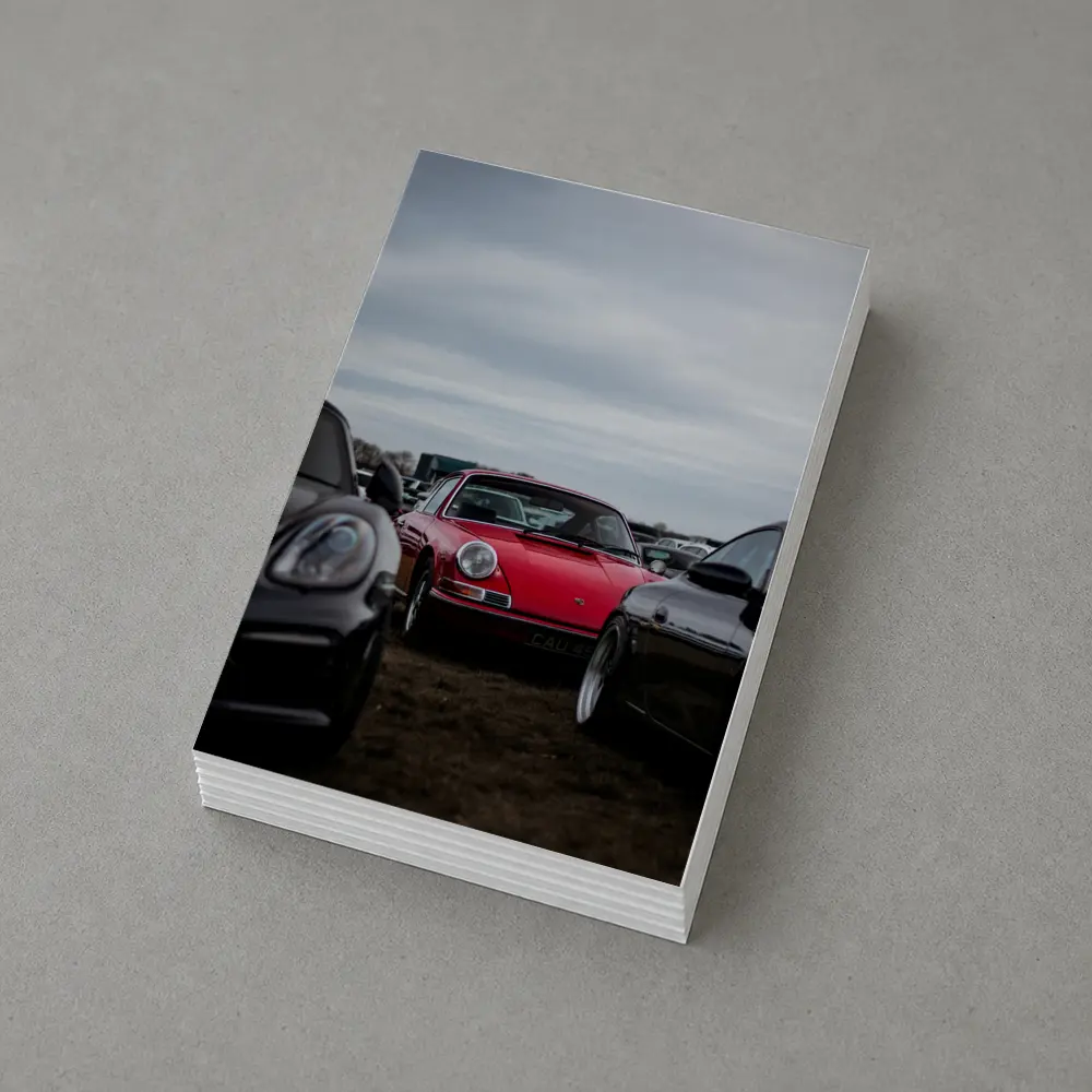 Red Porsche 911 Classic Car Meet Outdoors – Postcards