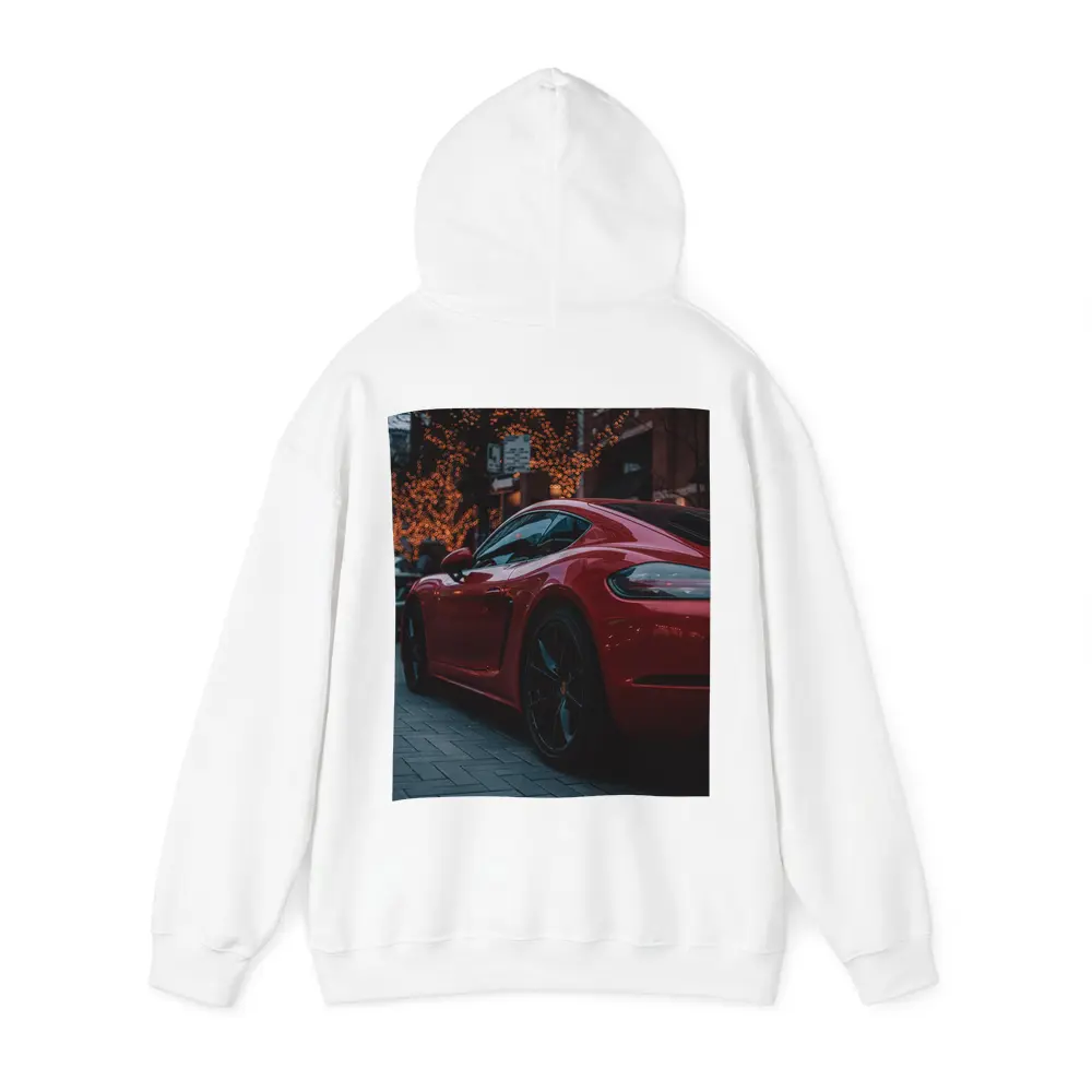 Red Porsche Cayman City Street Night – Hoodies