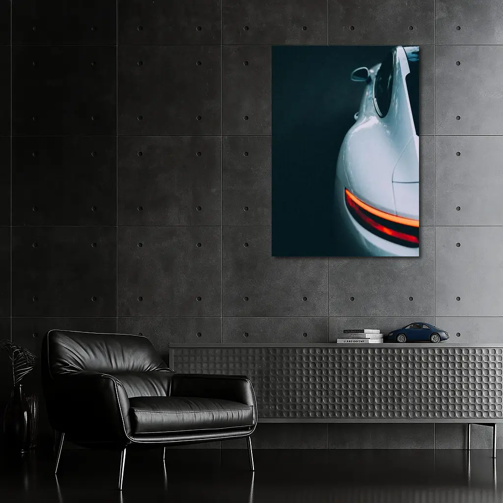 Porsche 911 Rear Dark Moody Background – Wall Art