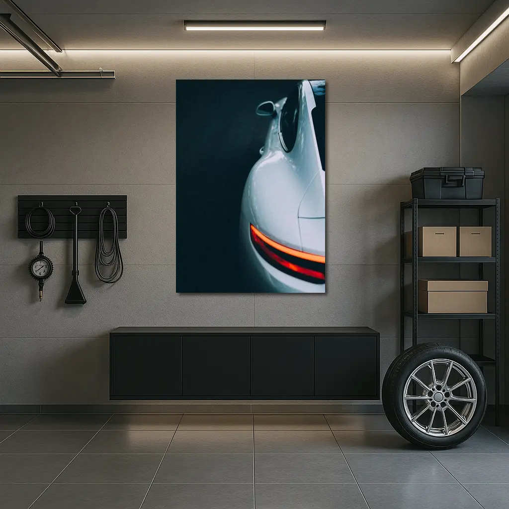 Porsche 911 Rear Dark Moody Background – Wall Art