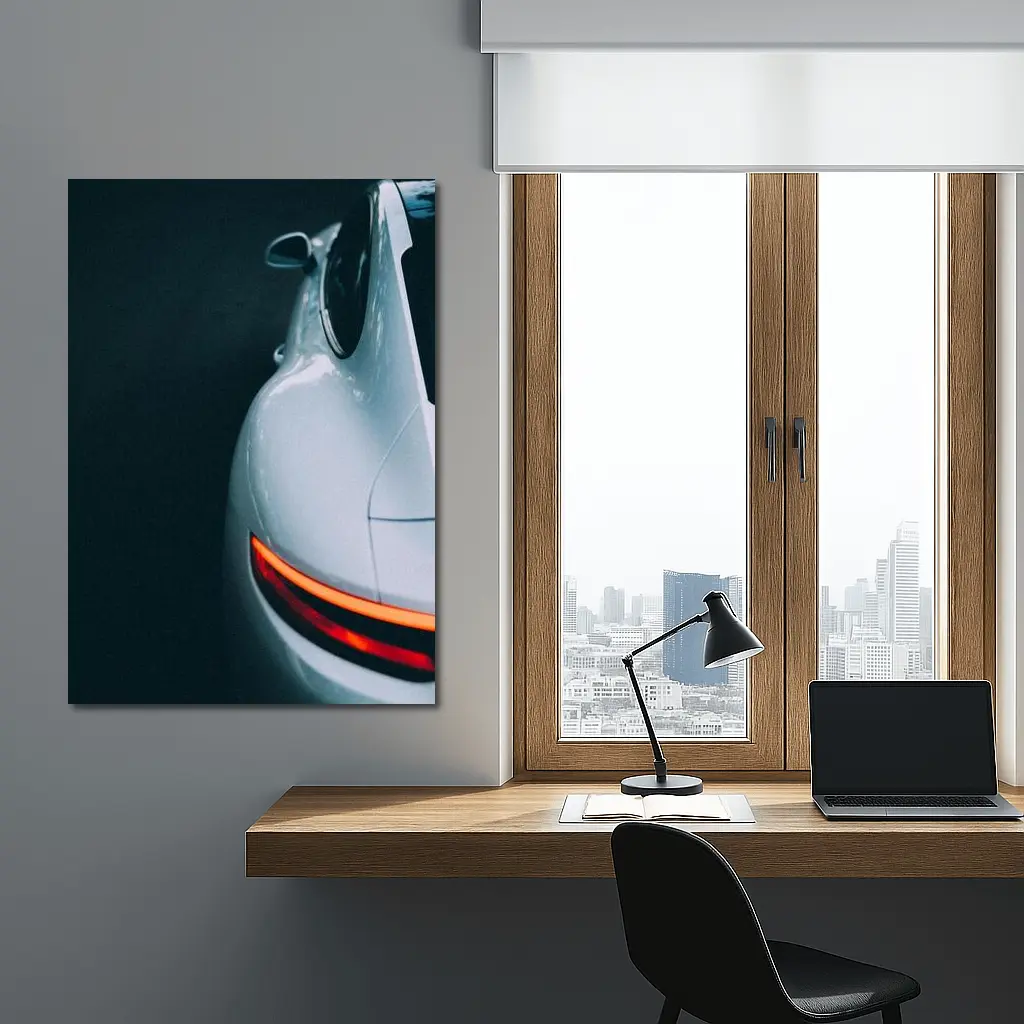 Porsche 911 Rear Dark Moody Background – Wall Art