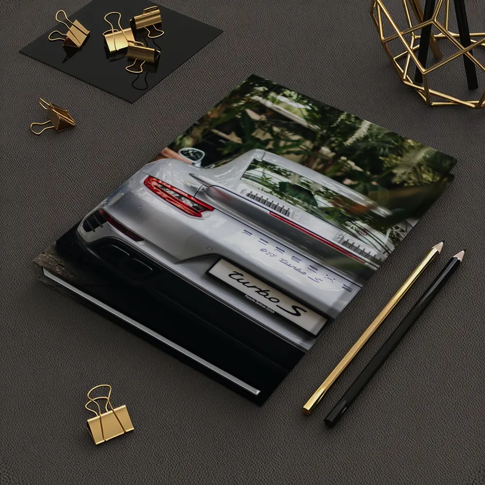 Porsche 911 Turbo S Silver Rear Garden – Notebooks