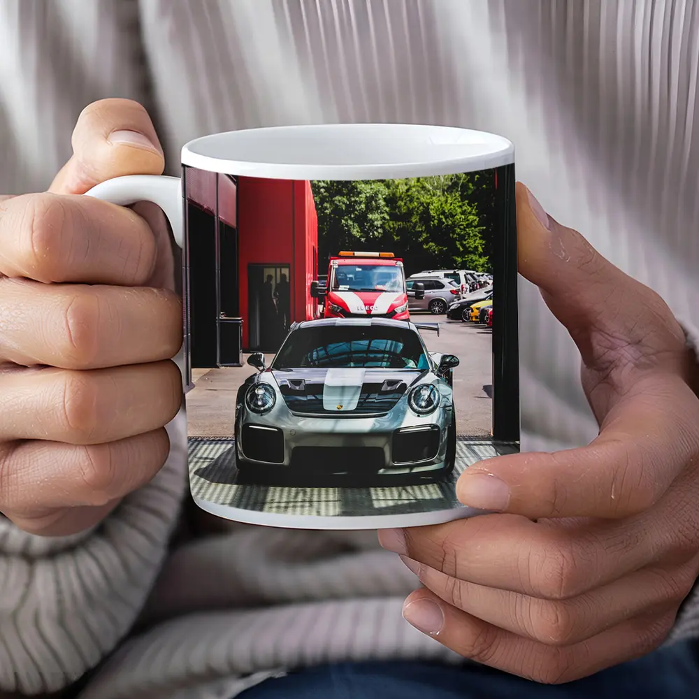 Porsche GT2 RS Silver Inside Garage – Mugs