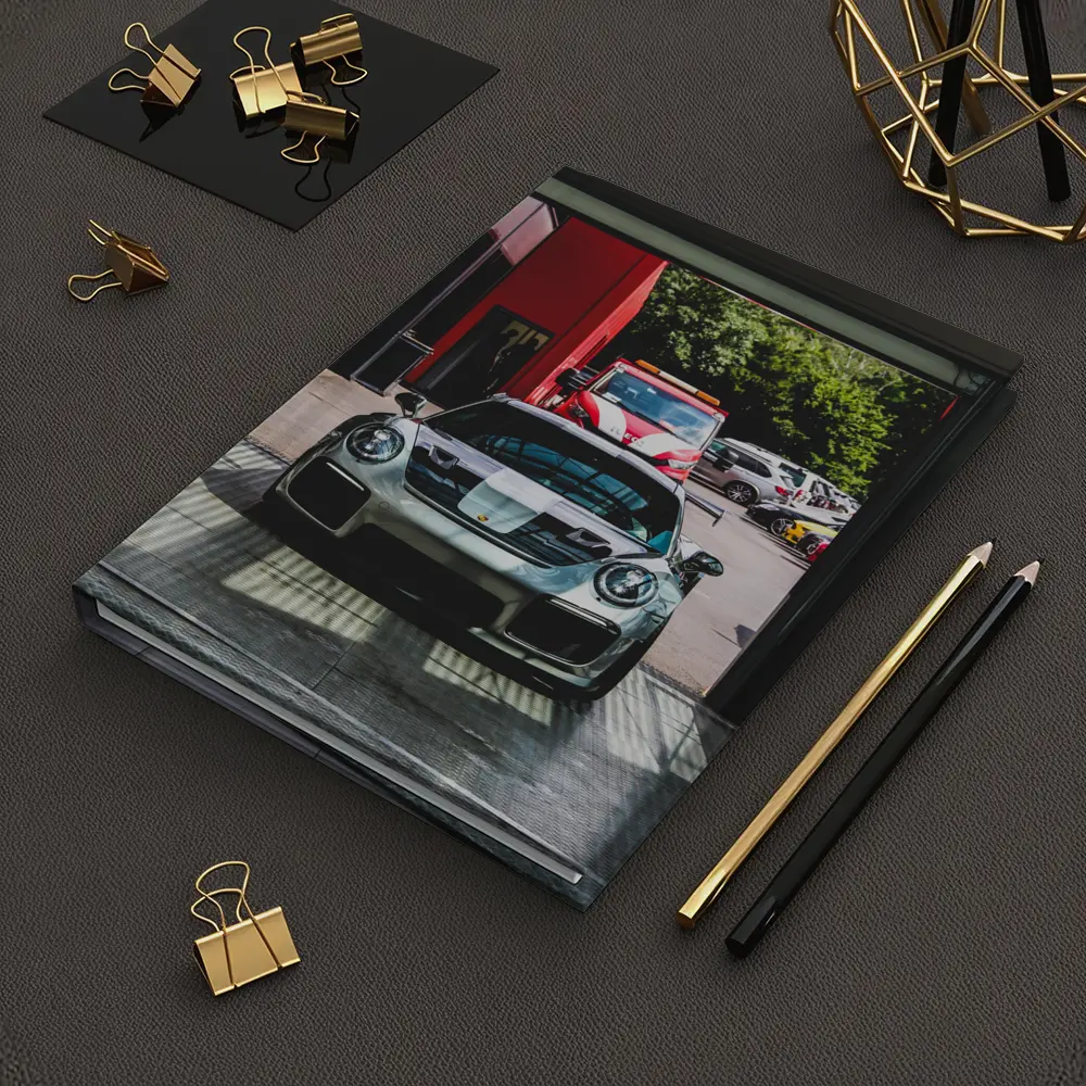 Porsche GT2 RS Silver Inside Garage – Notebooks