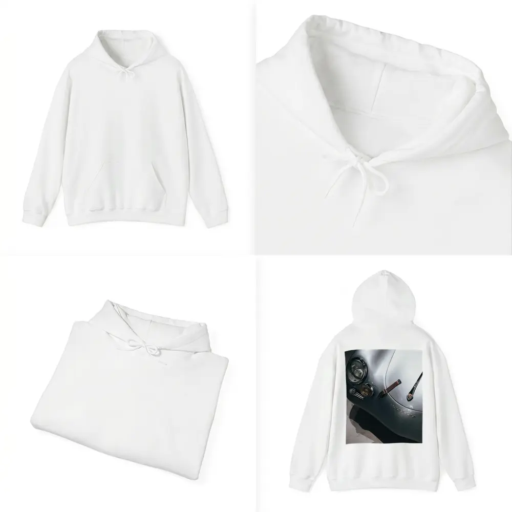 Classic Porsche 356 Silver Front Detail – Hoodies