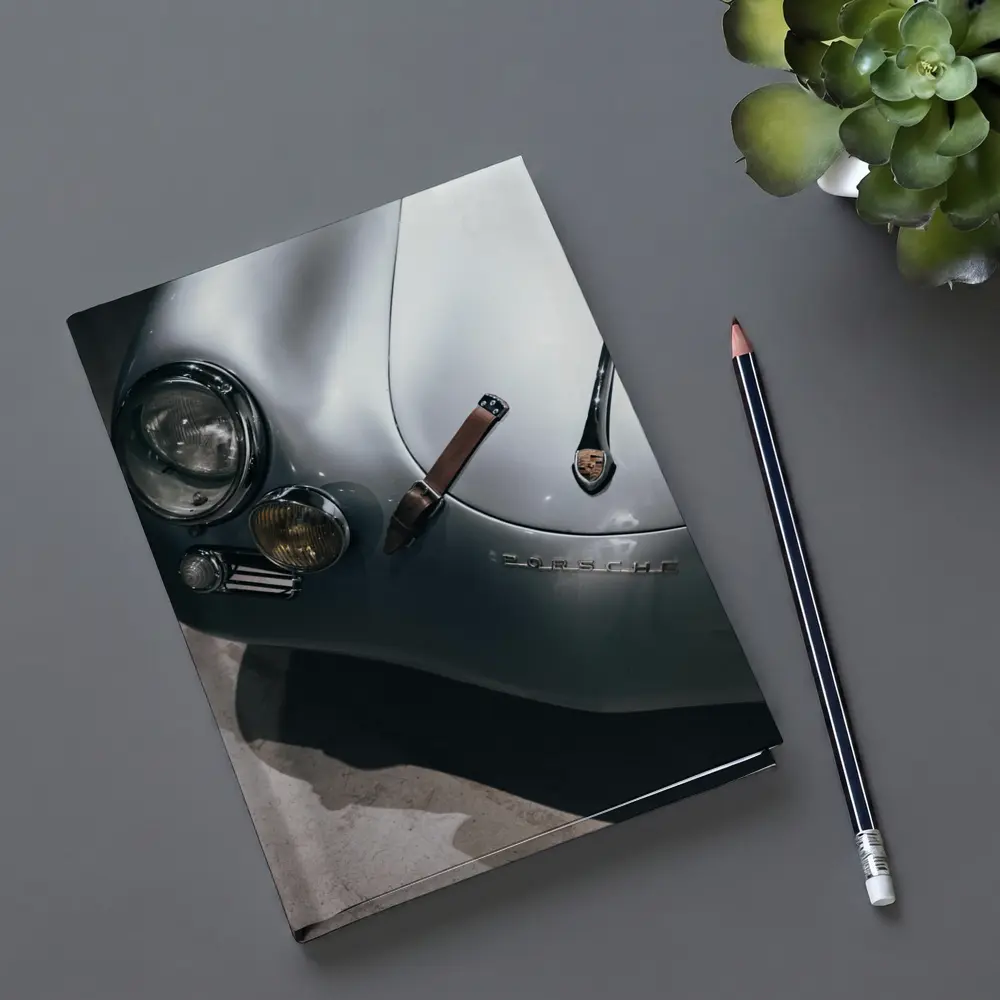 Classic Porsche 356 Silver Front Detail – Notebooks