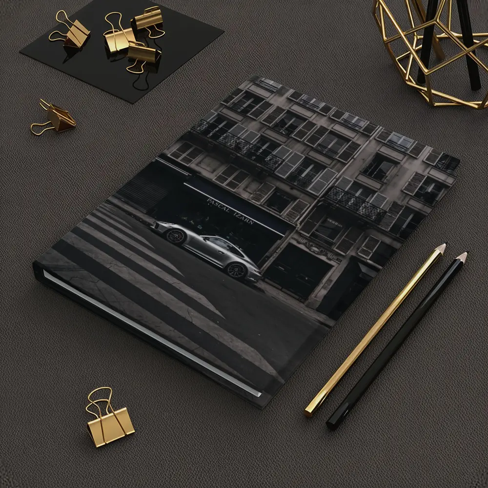 Porsche 911 Parked on Paris Street – Notebooks