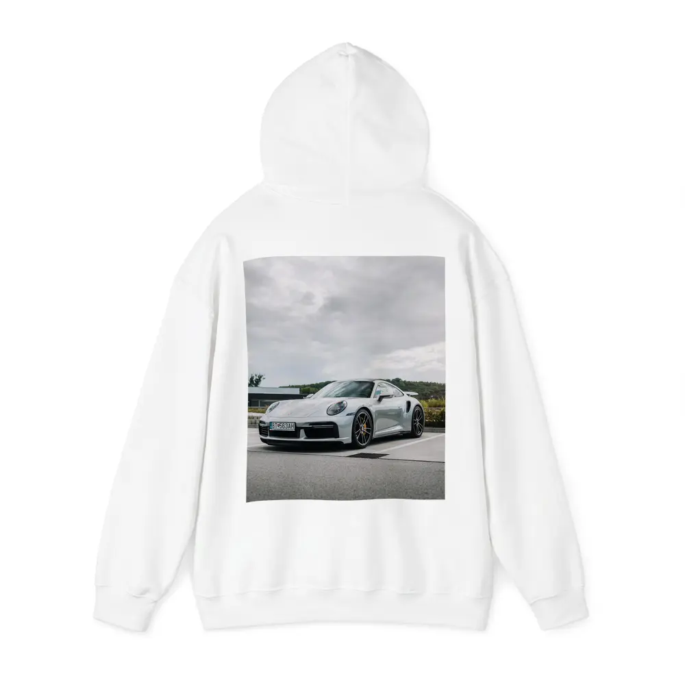 Porsche 911 Turbo Silver Cloudy Sky – Hoodies