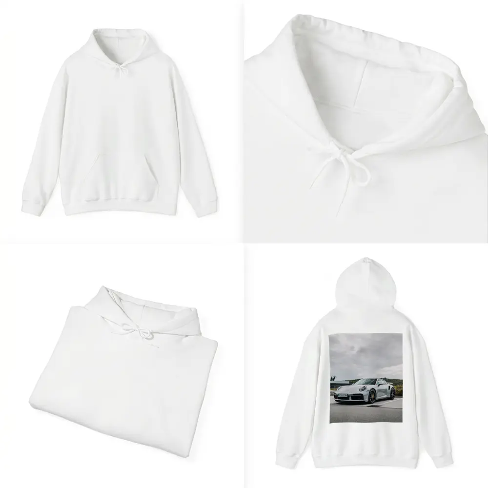 Porsche 911 Turbo Silver Cloudy Sky – Hoodies