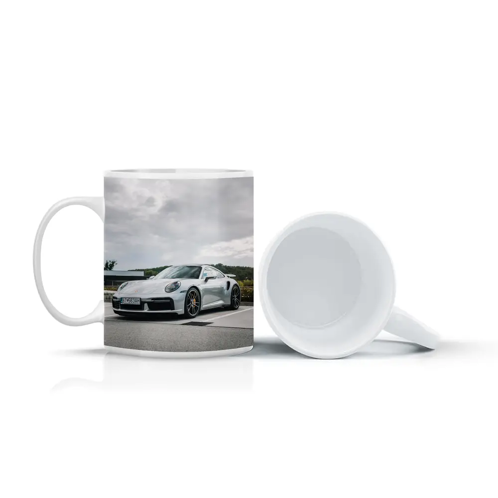 Porsche 911 Turbo Silver Cloudy Sky – Mugs