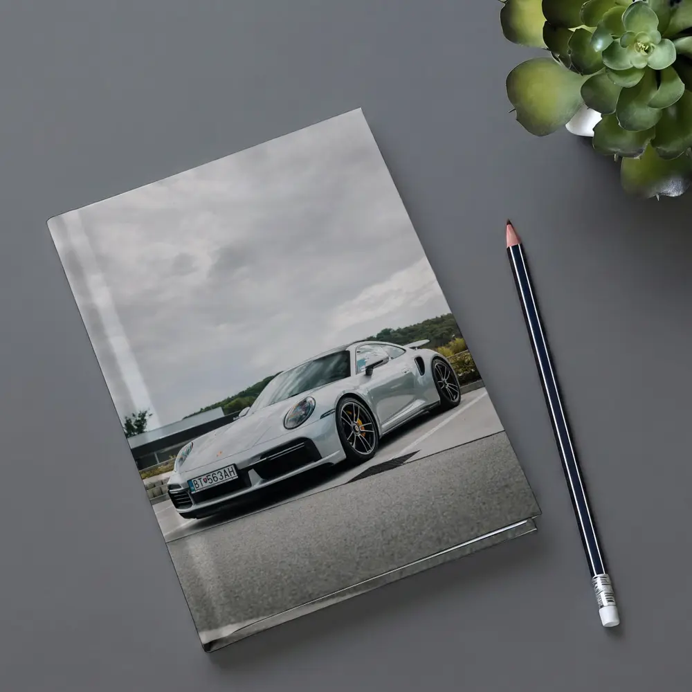 Porsche 911 Turbo Silver Cloudy Sky – Notebooks