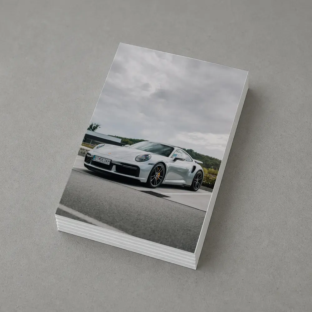 Porsche 911 Turbo Silver Cloudy Sky – Postcards