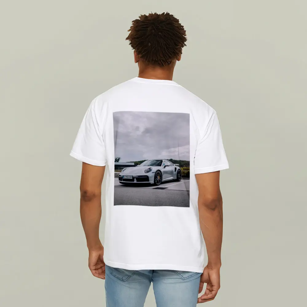 Porsche 911 Turbo Silver Cloudy Sky – T-Shirts