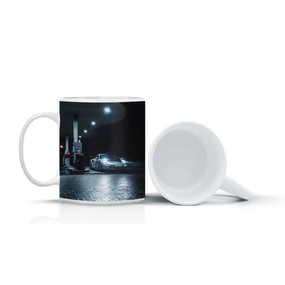 Porsche 911 GT3 RS Gas Station Night – Mugs