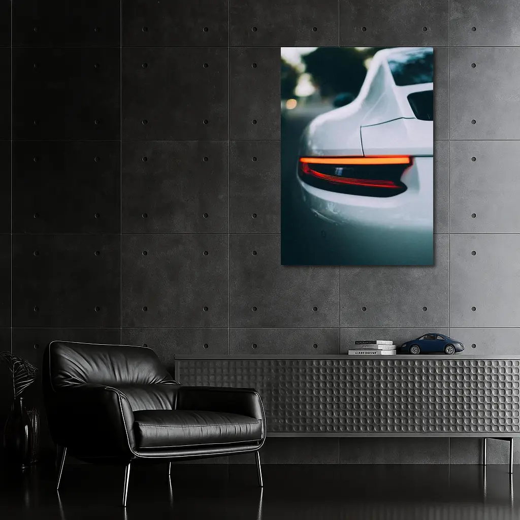 Porsche 911 Tail Light Close Up Shot – Wall Art