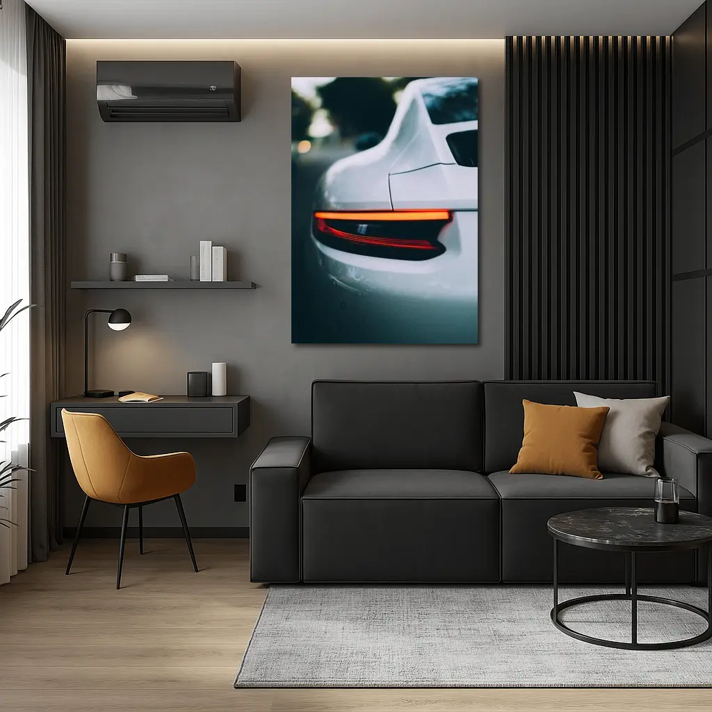 Porsche 911 Tail Light Close Up Shot – Wall Art