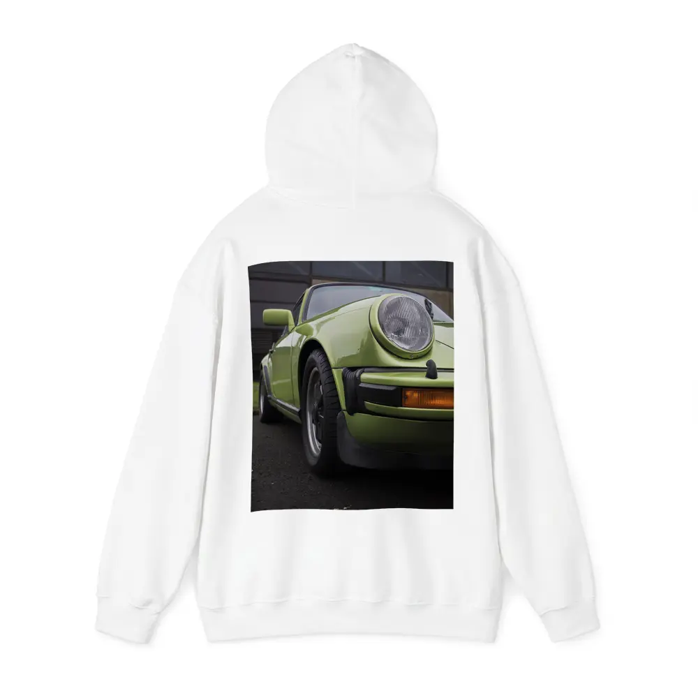 Green Porsche 911 Classic Street Portrait – Hoodies