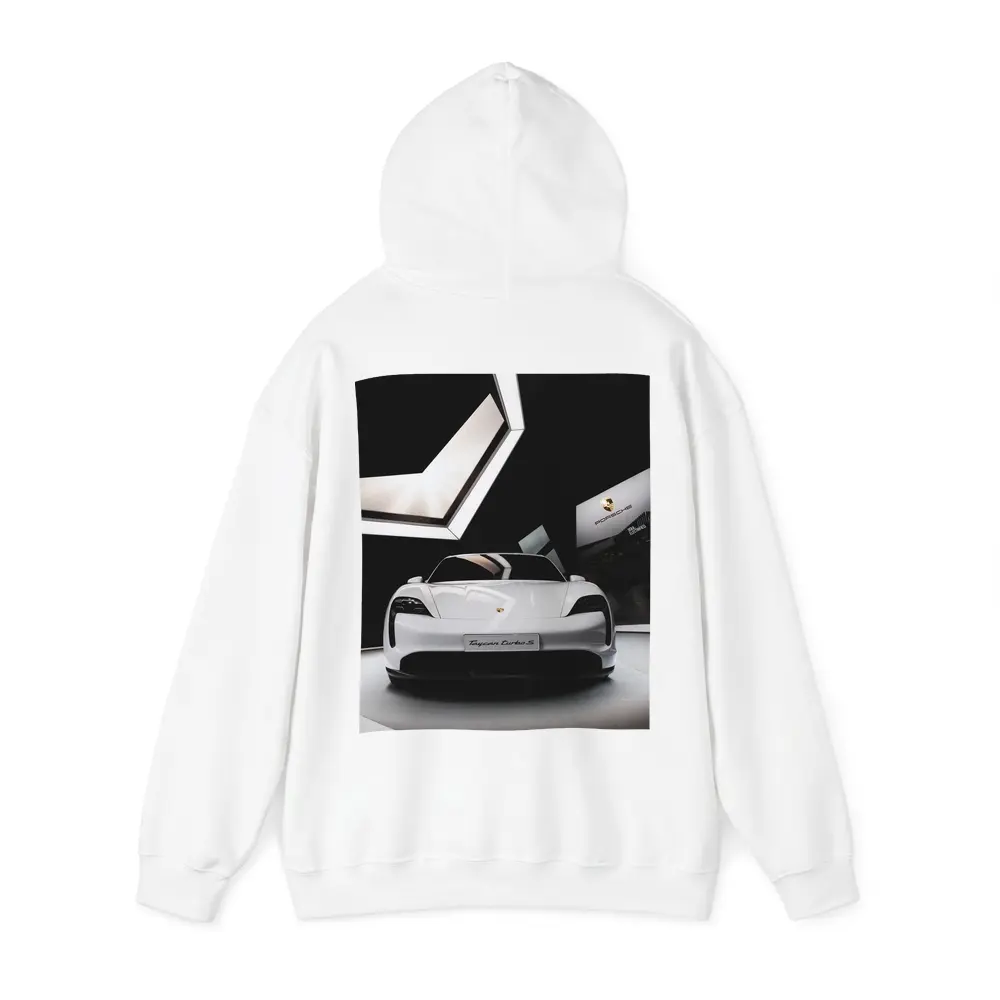 Porsche Taycan Turbo S White Showroom – Hoodies