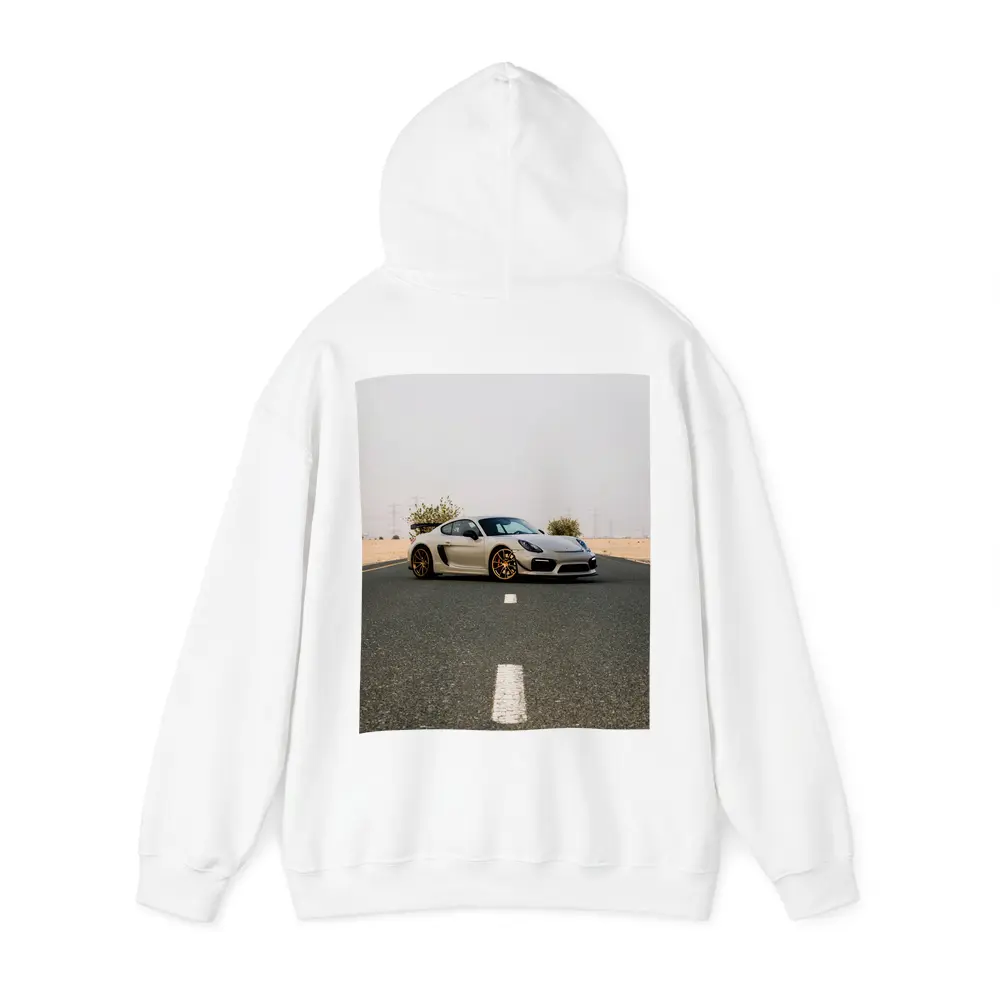 Porsche Cayman GT4 On Desert Road – Hoodies