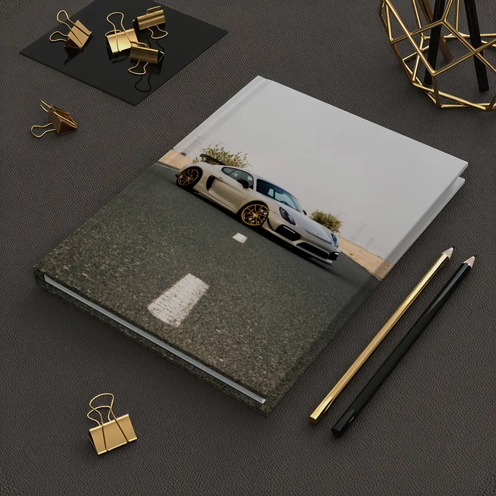 Porsche Cayman GT4 On Desert Road – Notebooks