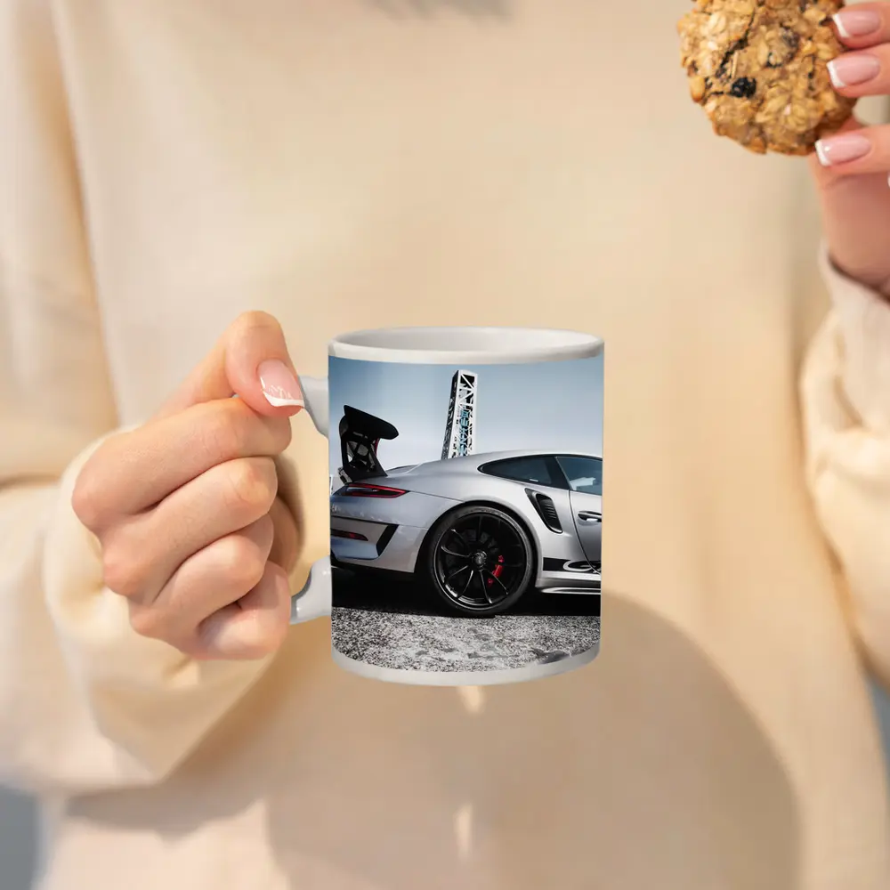 Porsche 911 GT3 Silver Urban Setting – Mugs