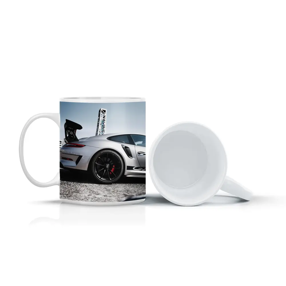 Porsche 911 GT3 Silver Urban Setting – Mugs