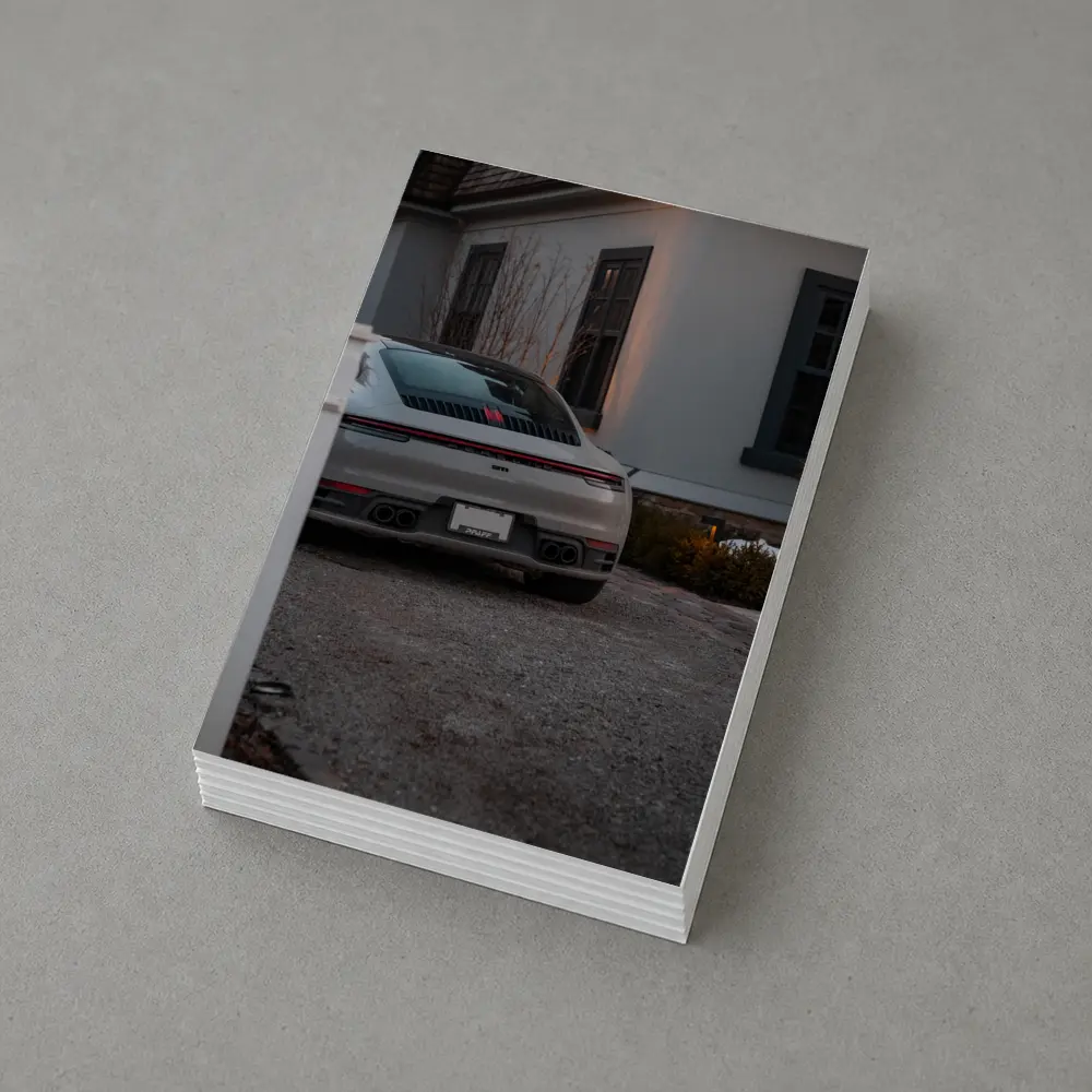Porsche 911 Rear View Driveway Dusk – Postcards