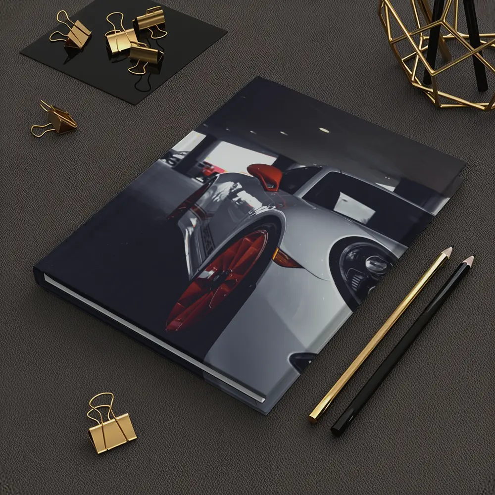Porsche 911 White Red Wheels Parking Garage – Notebooks