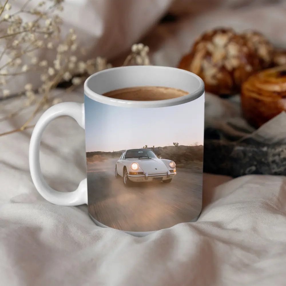 Porsche 911 Classic White Desert Dust Drive – Mugs