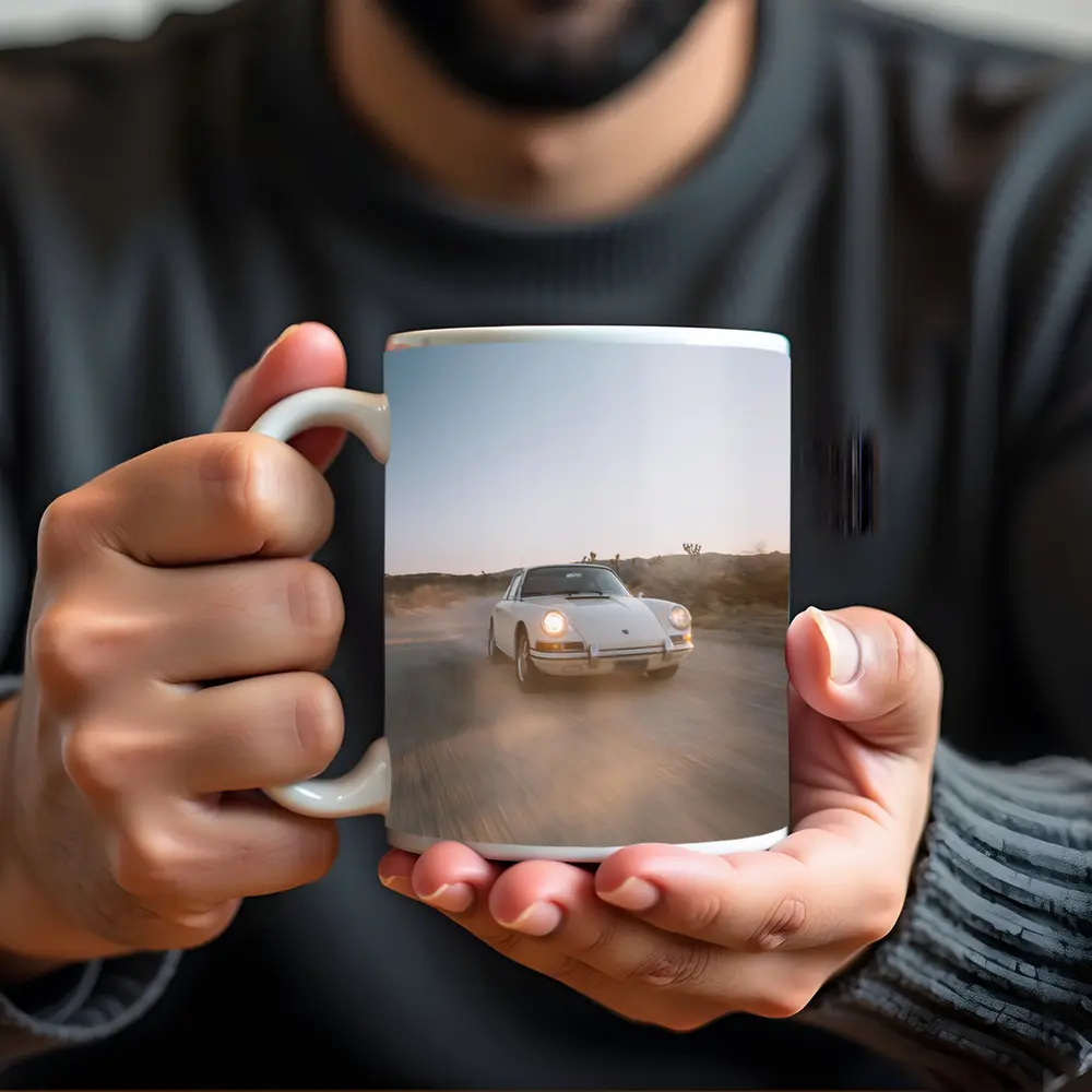 Porsche 911 Classic White Desert Dust Drive – Mugs