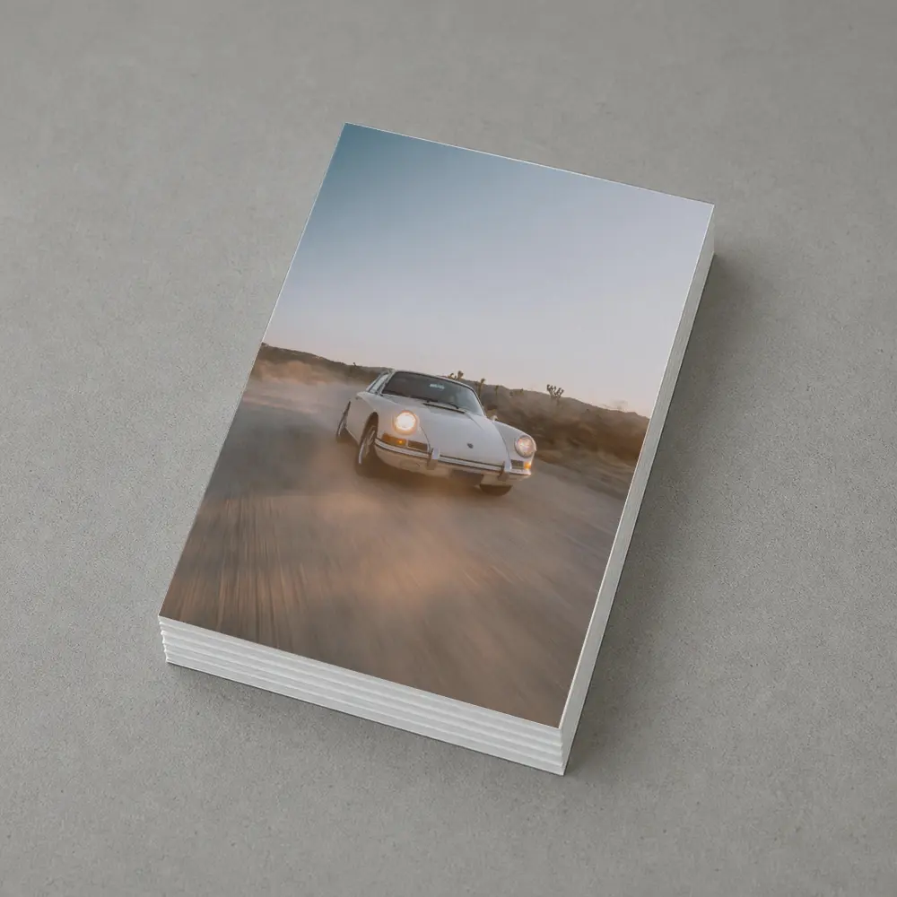 Porsche 911 Classic White Desert Dust Drive – Postcards