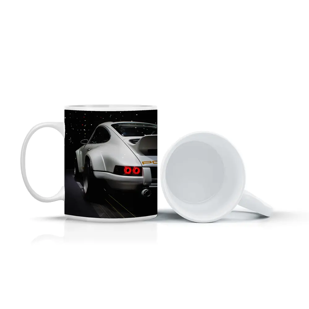 Porsche 911 Singer White Rear Dark Studio – Mugs