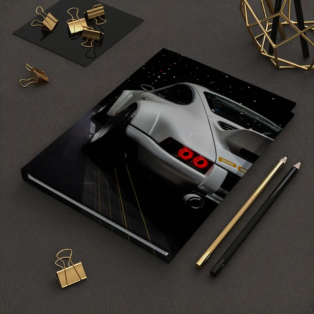 Porsche 911 Singer White Rear Dark Studio – Notebooks