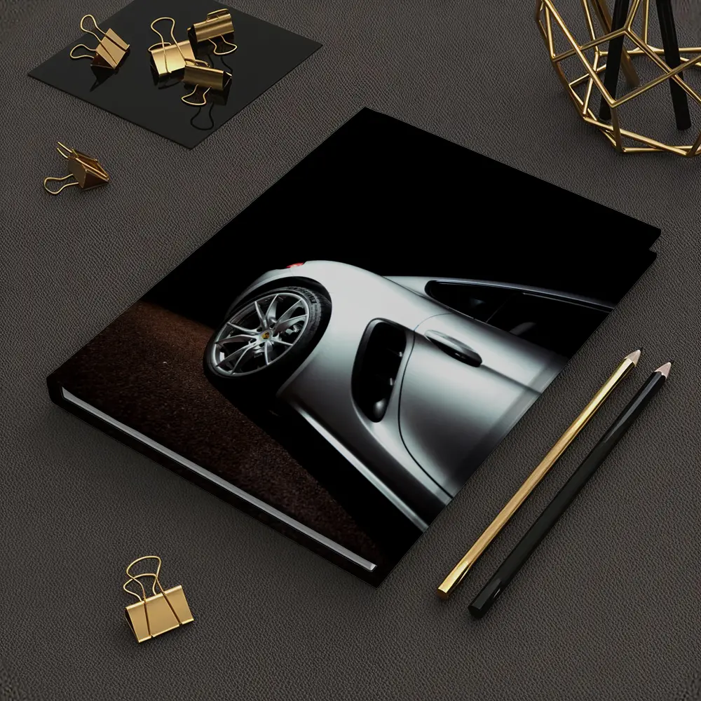 Porsche Cayman Silver Dark Studio Shot – Notebooks